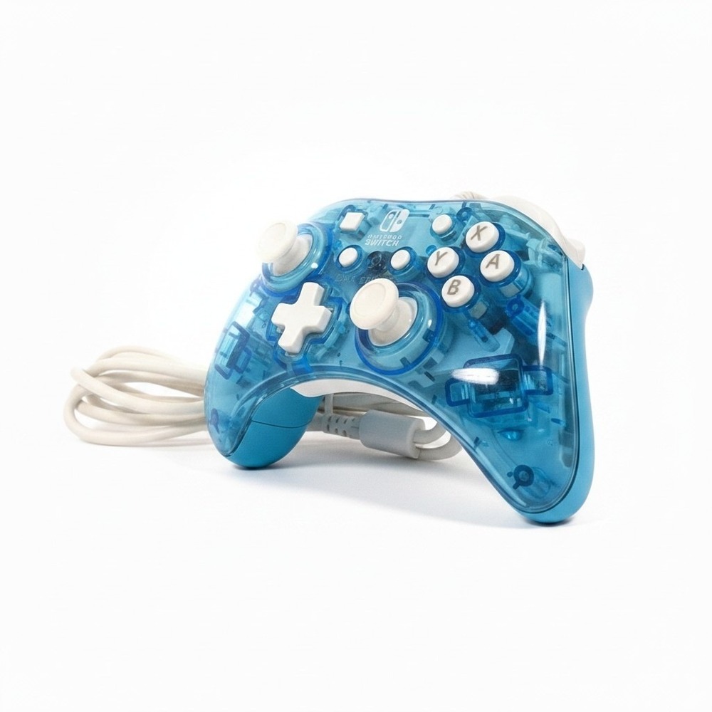 PDP Rock Candy Wired Controller for Nintendo Switch Blumerang Clear Blue 500-181